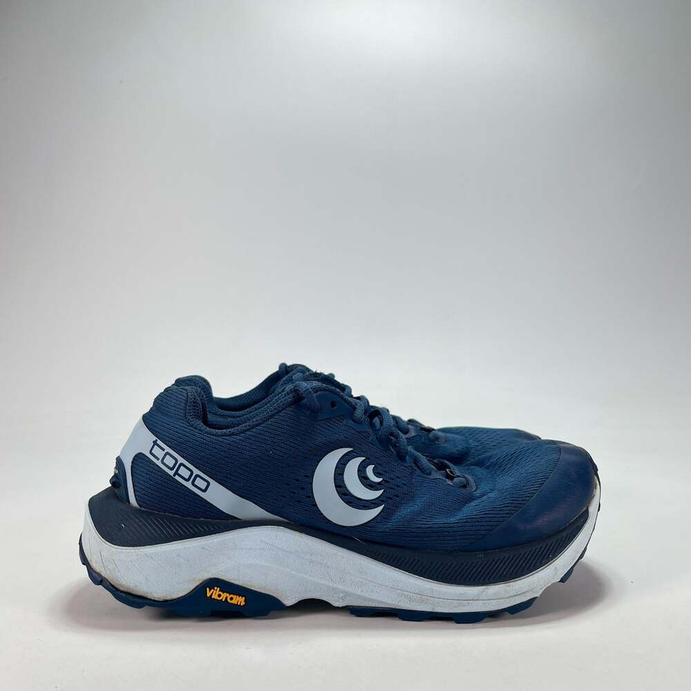 Topo Athletic Ultraventure 3 Navy Blue Vibram Trail Running Shoes Women Size 7.5